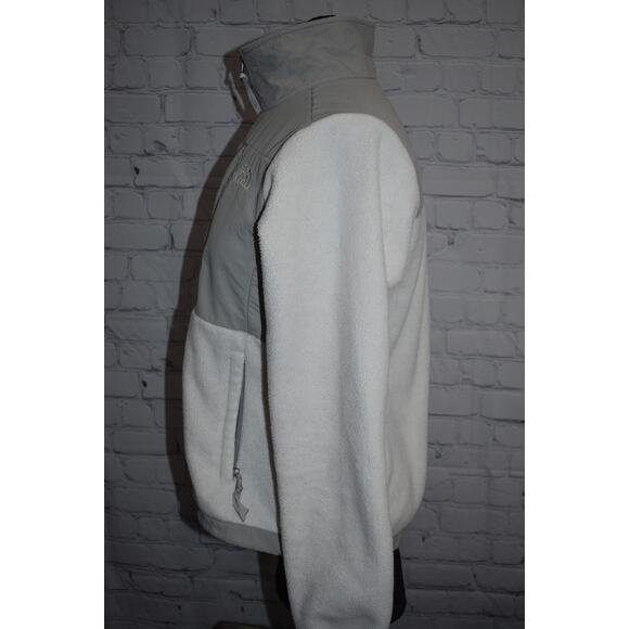 The North Face Fleece Jacket Womens Size Small Full Zip Gray White - Picture 3 of 9
